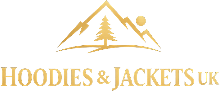 Hoodies & Jackets UK luxury streetwear brand logo with gold mountain and tree emblem